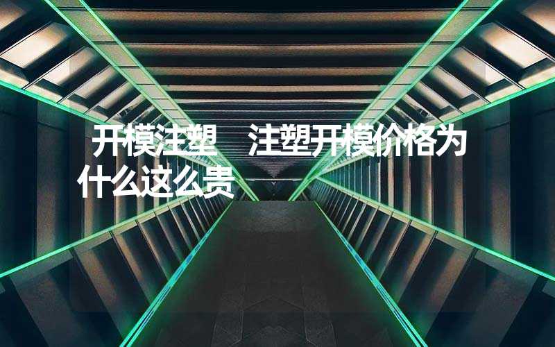开模注塑 注塑开模价格为什么这么贵